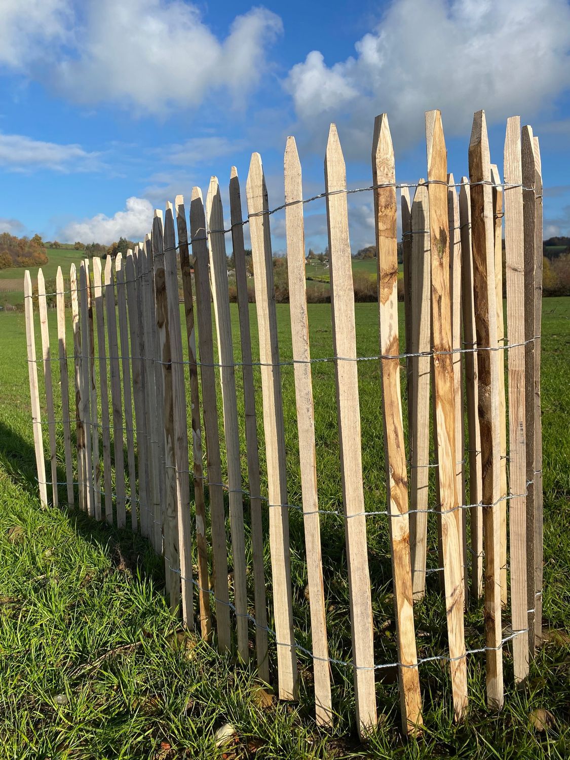 Ganivelle sciée en châtaignier – Clôture bois naturelle