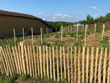 Ganivelle fendue à la main en châtaignier