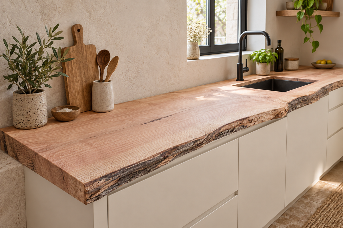 Plateau brut en Douglas – Forme naturelle et dimensions variables