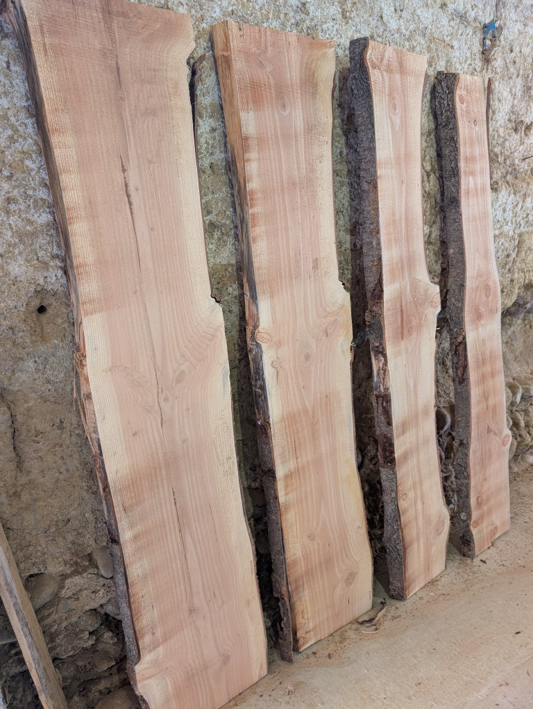 Plateau brut en Douglas – Forme naturelle et dimensions variables